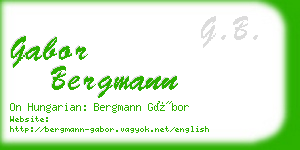 gabor bergmann business card